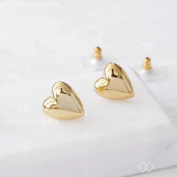 Lele Sadoughi Ashford Heart Stud Earrings - Picture 1 of 5